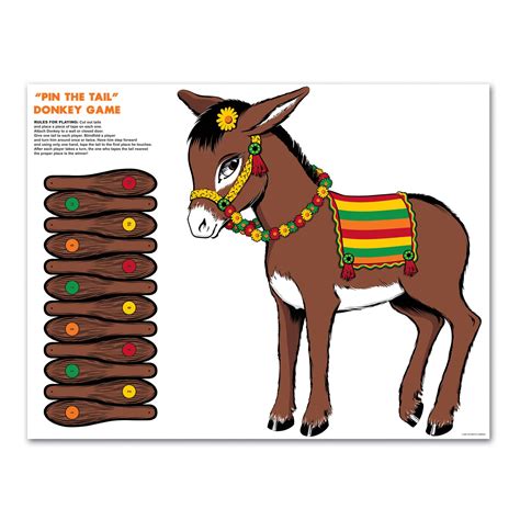 printable pin the tail on the donkey